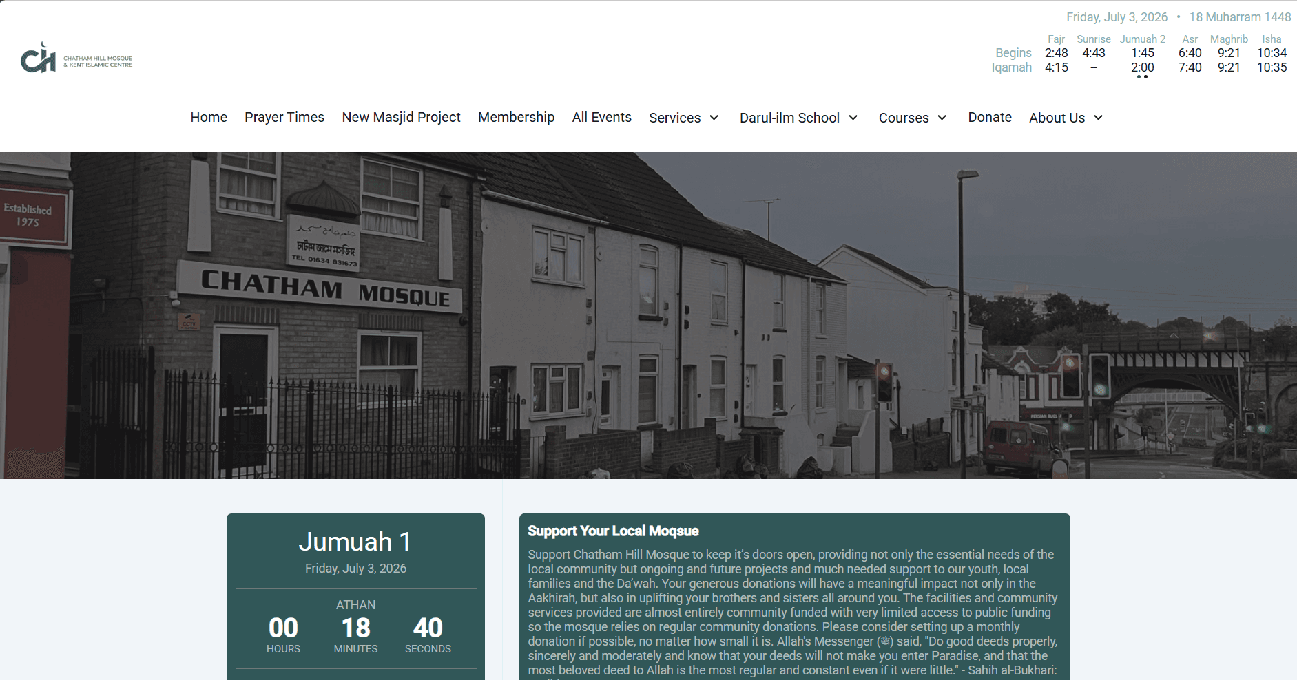 Screenshot of Chatham Hill Mosque